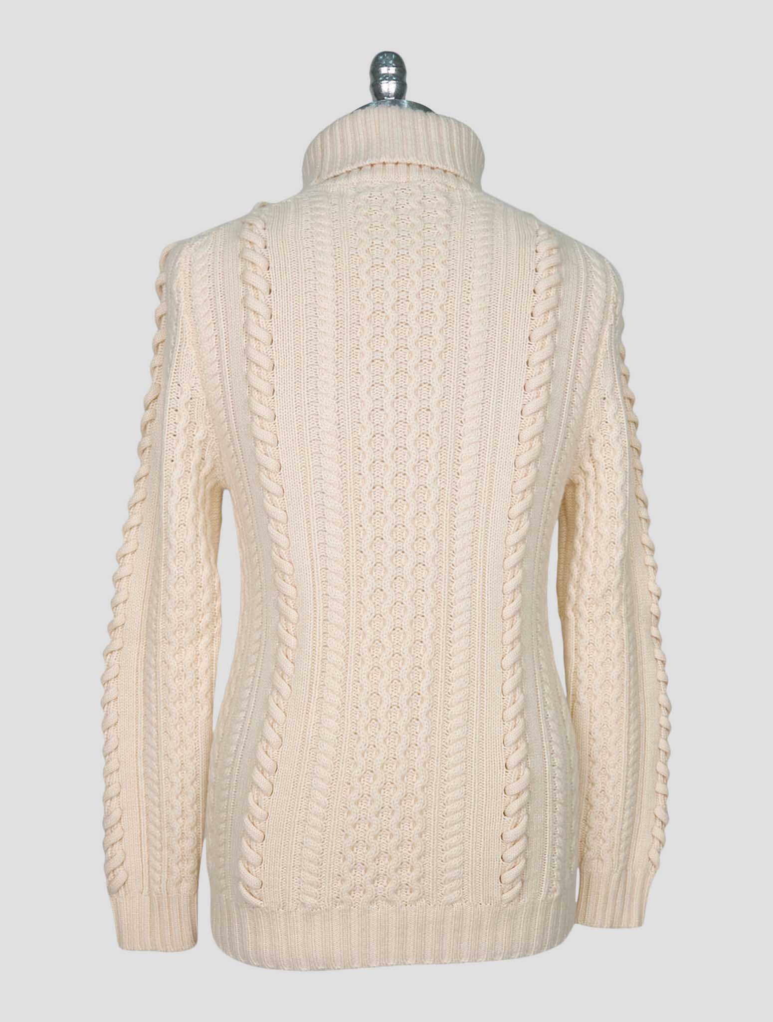 Kiton White Cashmere Sweater Turtleneck
