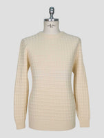 Kiton White Cashmere Sweater Crewneck