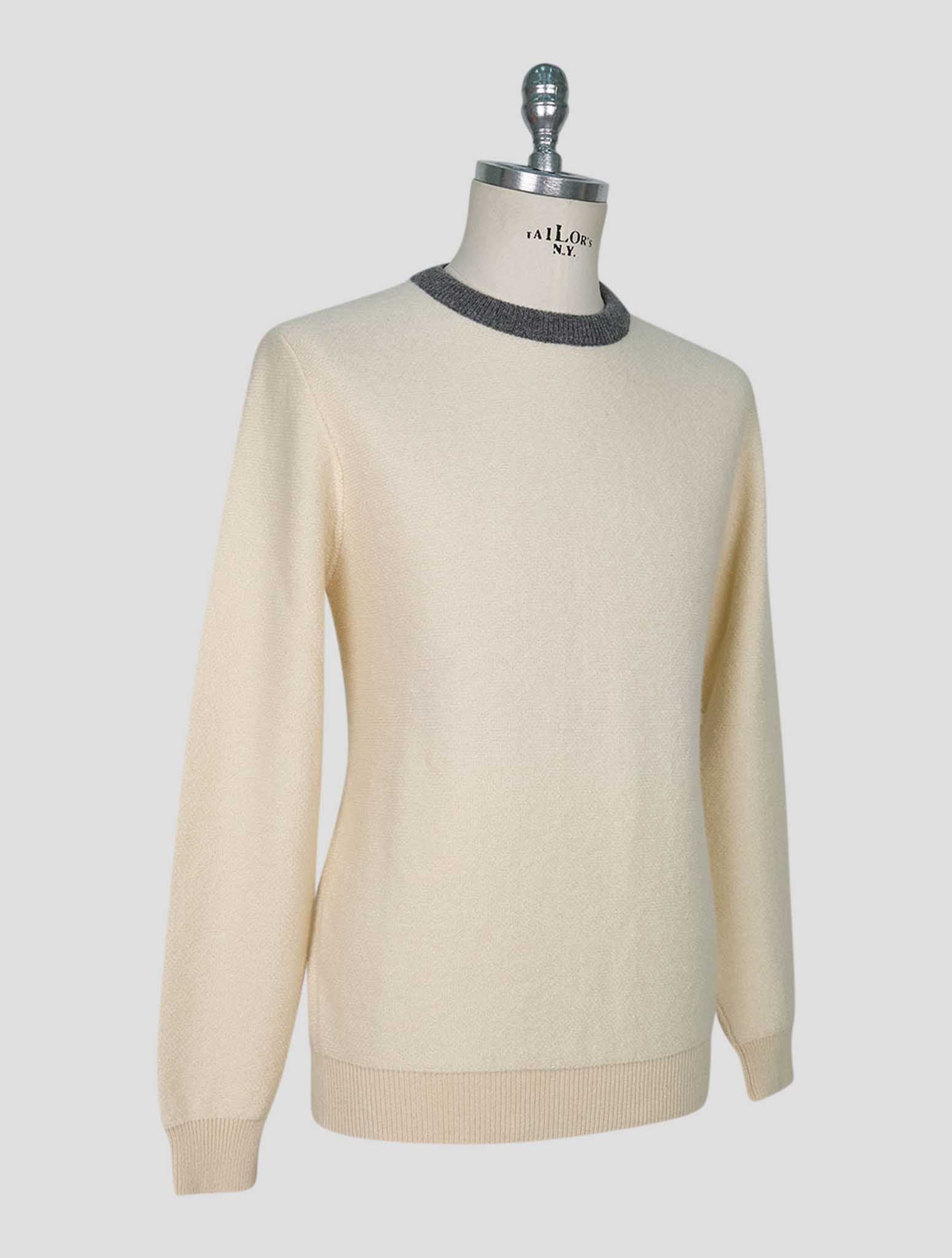 Kiton Gray Cashmere Sweater Crewneck