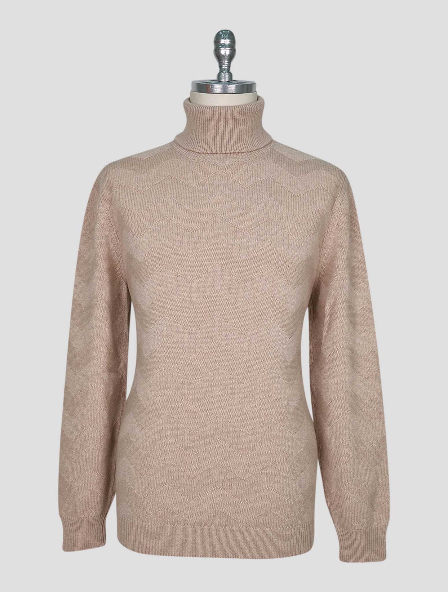 Kiton Beige Cashmere Sweater Turtleneck