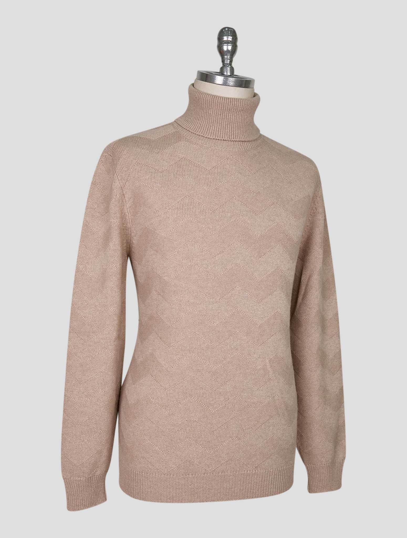 Kiton Beige Cashmere Sweater Turtleneck