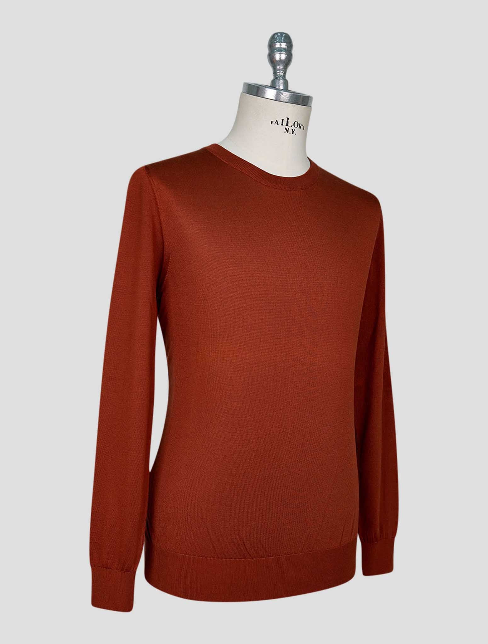 Kiton Burgundy Silk Sweater Crewneck