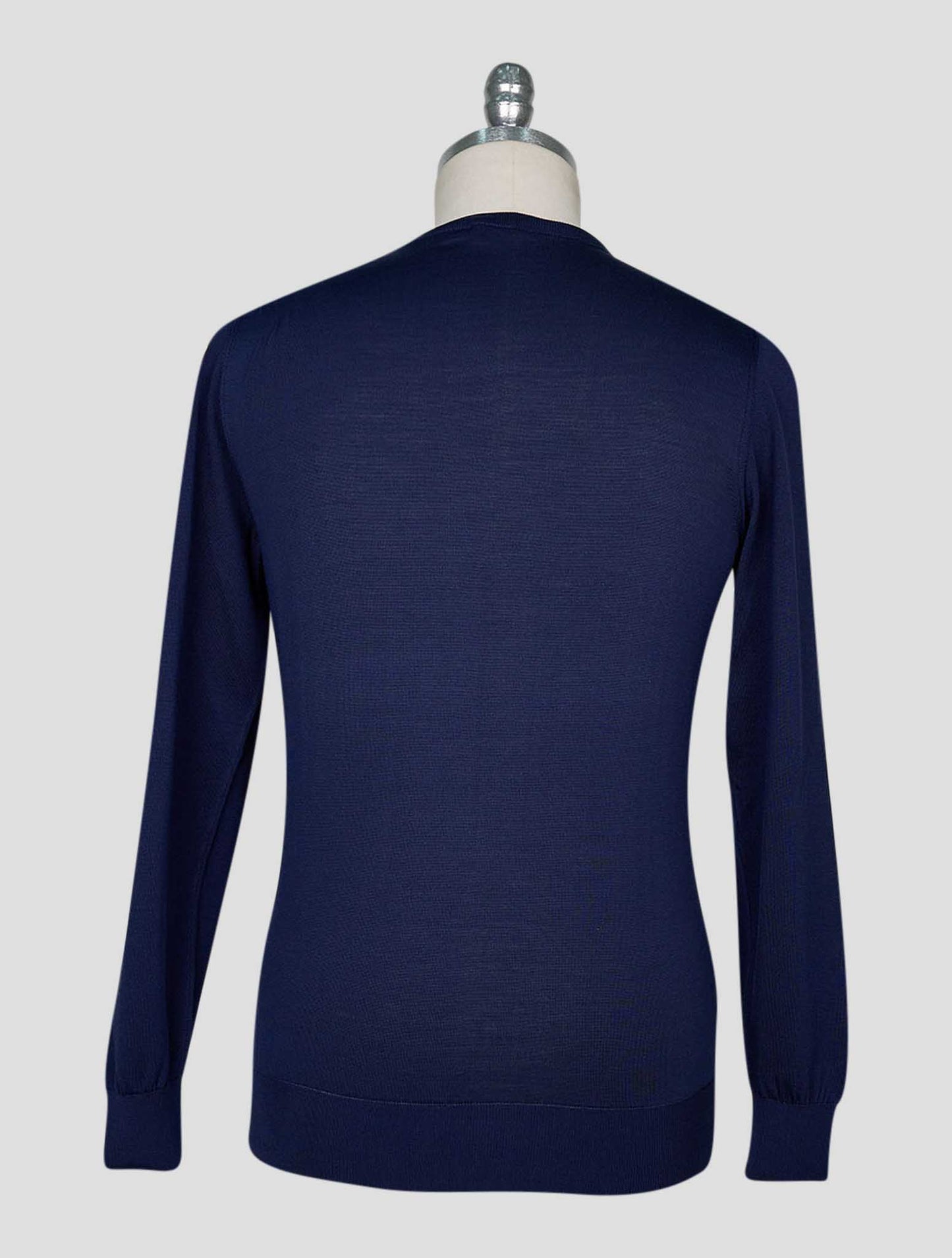 Kiton Blue Silk Sweater Crewneck