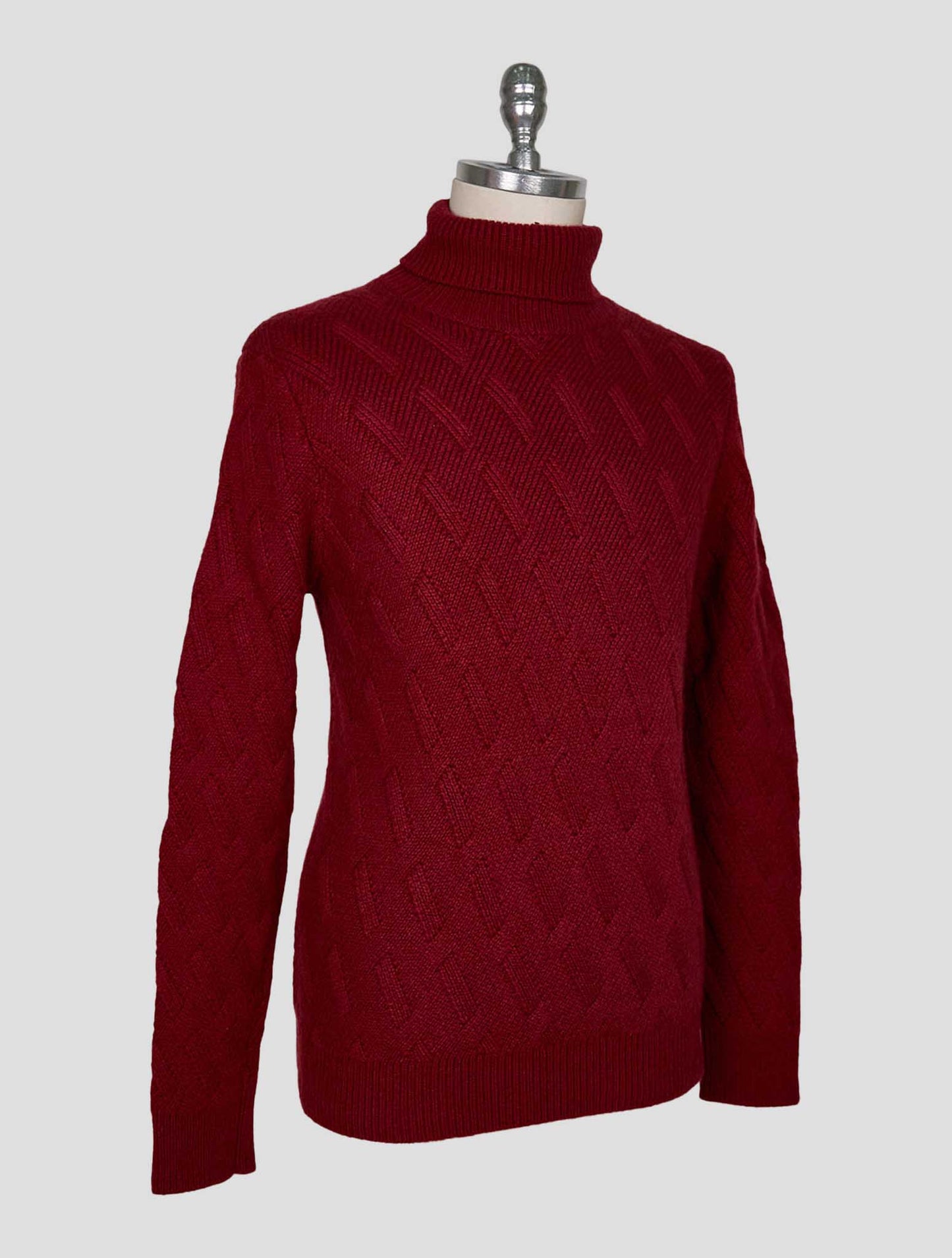 Kiton Burgundy Cashmere Sweater Turtleneck