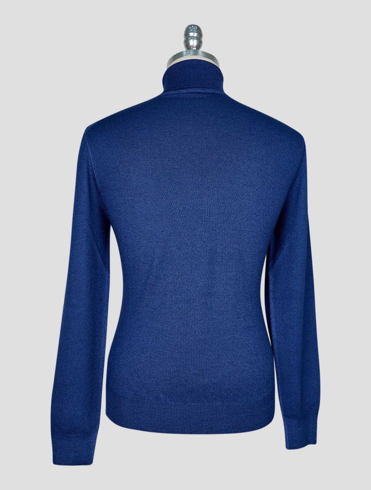 Kiton Blue Wool Sweater Turtleneck