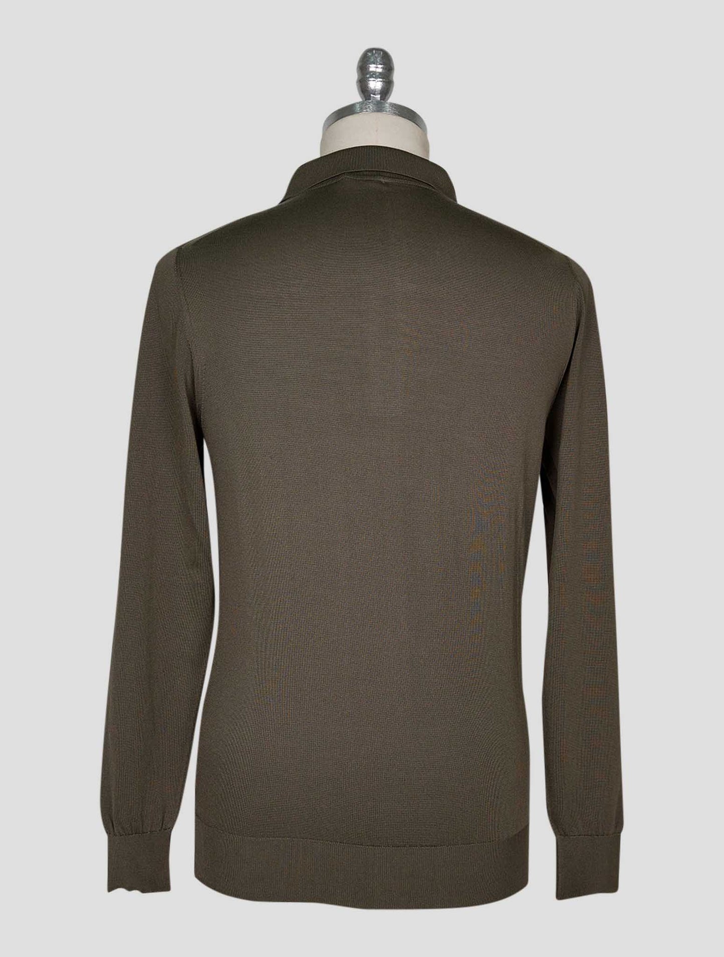 Kiton Green Silk Sweater Polo