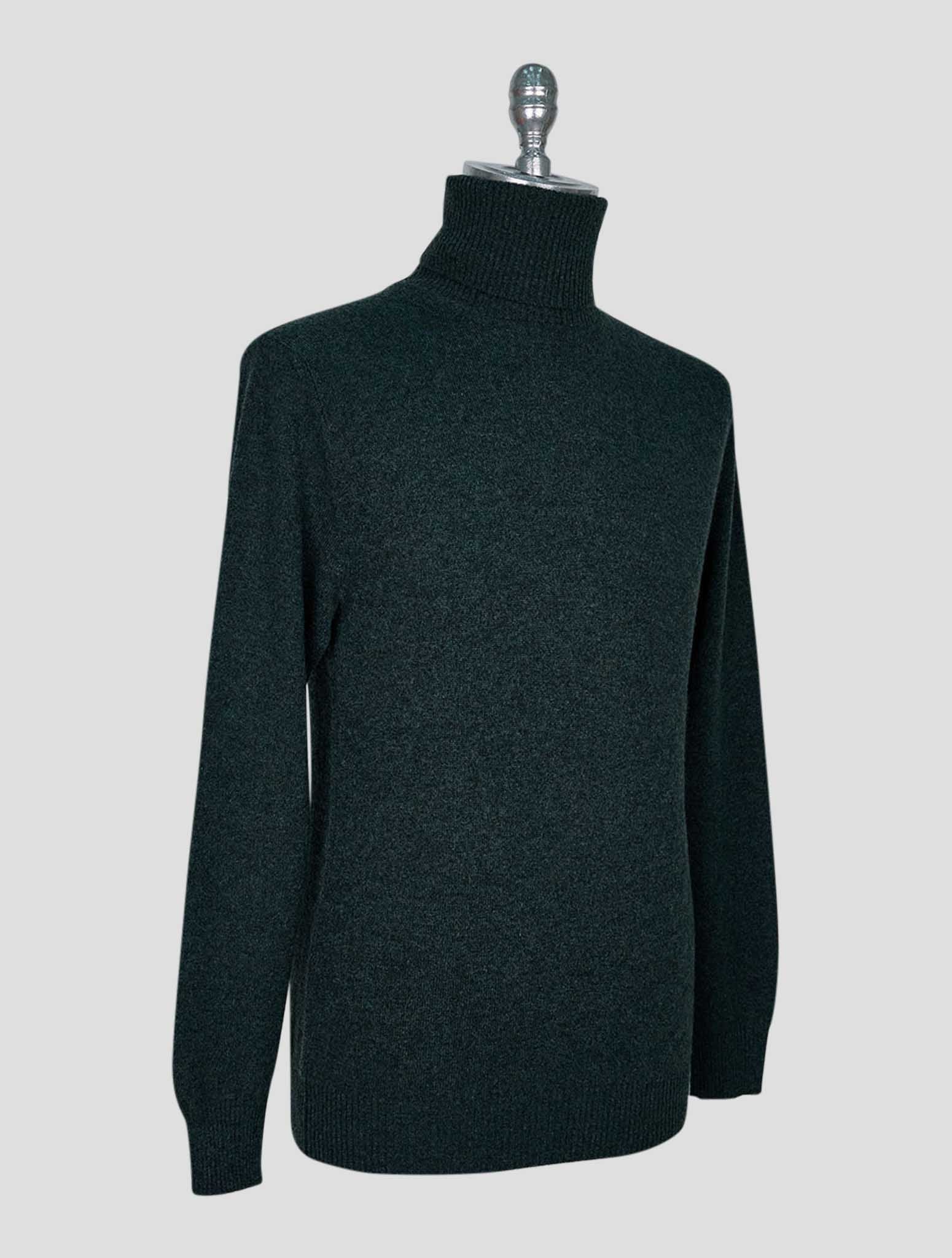 Kiton Green Cashmere Sweater Turtleneck