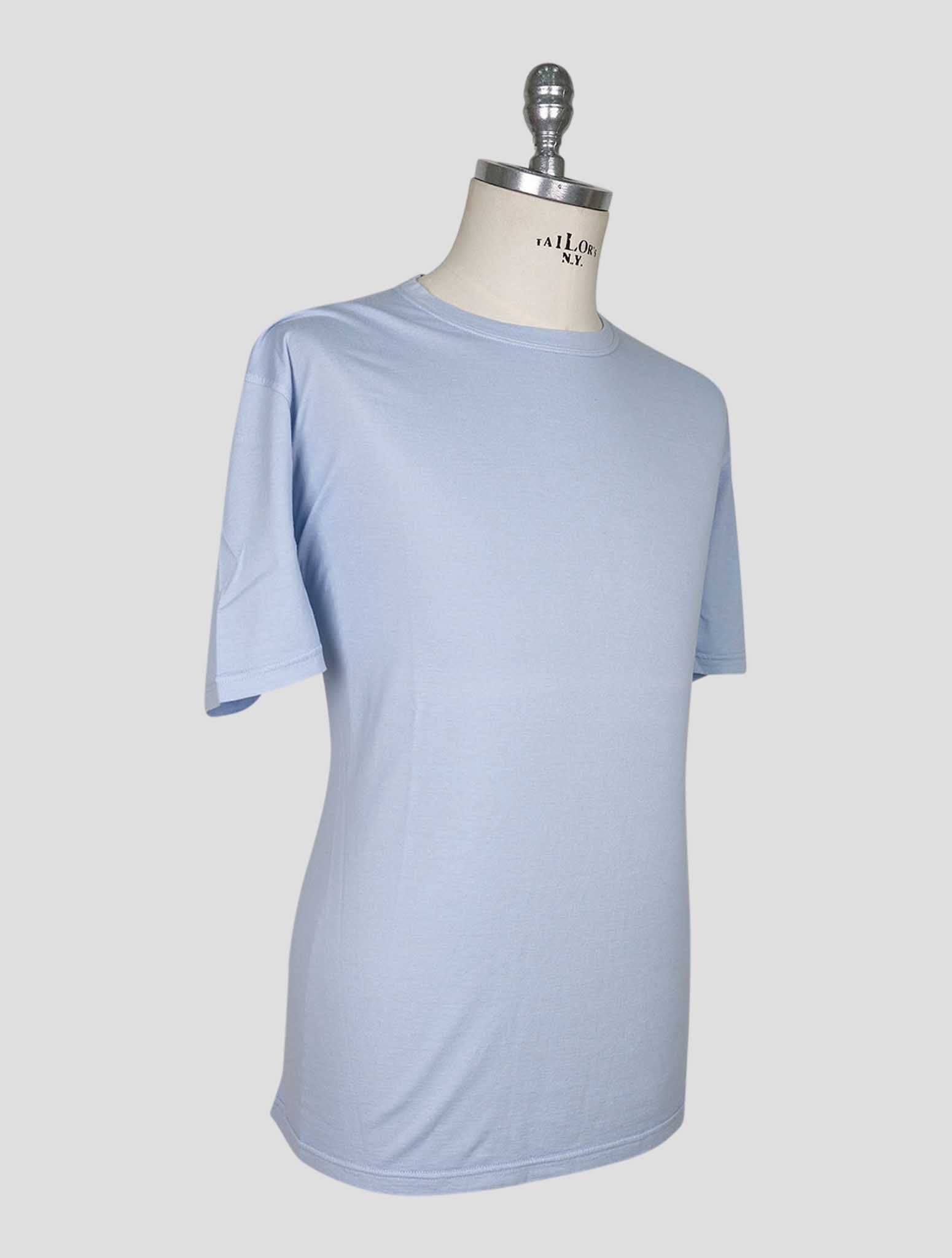 Kiton Light Blue Cotton Cashmere T-Shirt