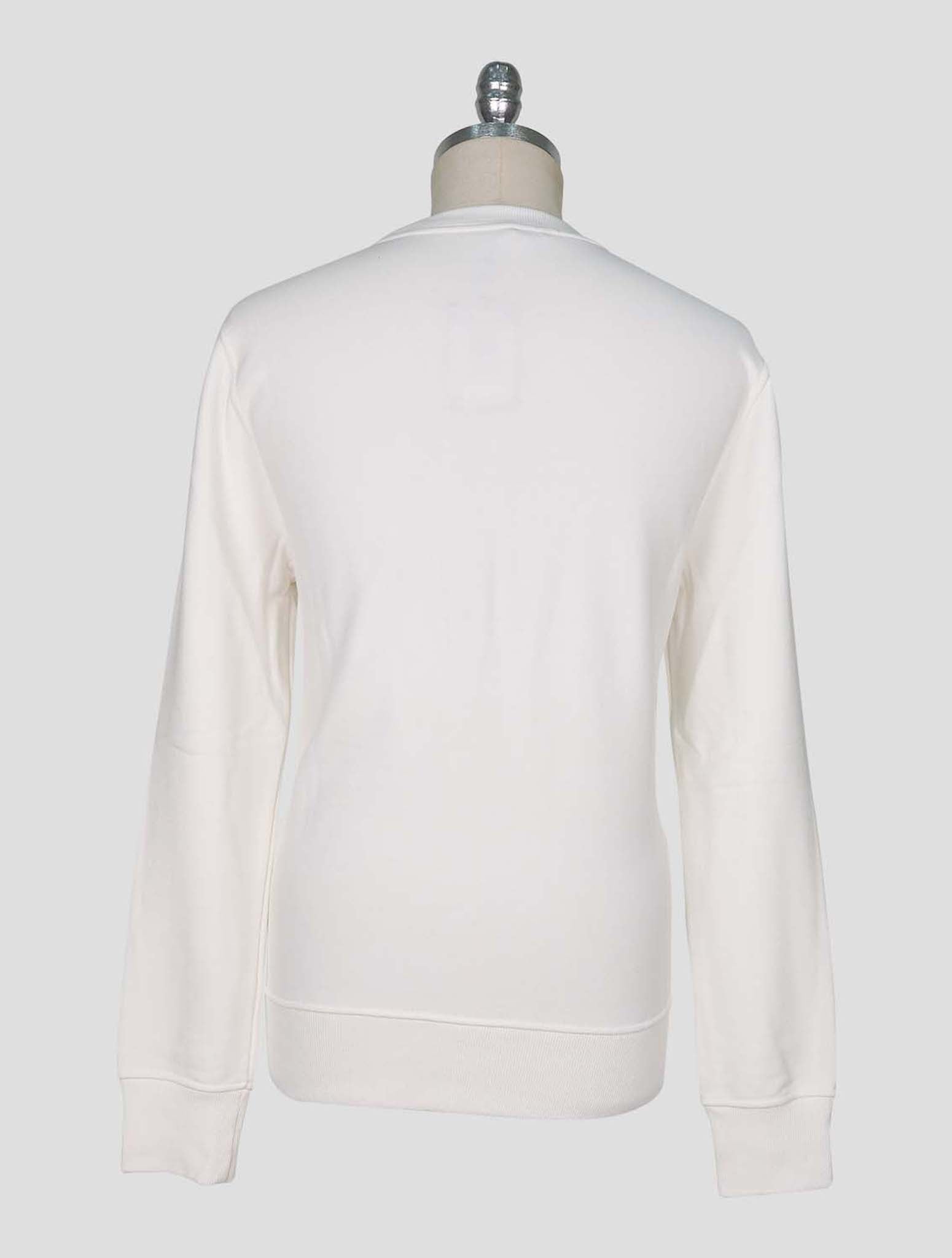 Kiton Knt White Cotton Sweater Crewneck