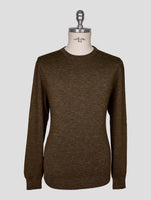 Kiton Brown Cashmere Silk Linen Sweater Crewneck