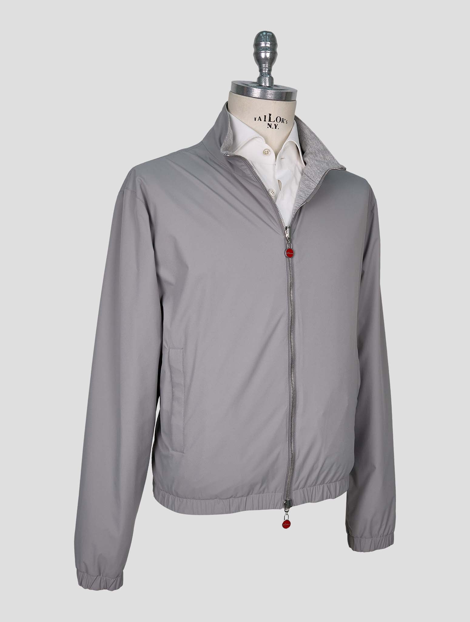 Kiton Gray Pl Viscose Ea Reverse Coat