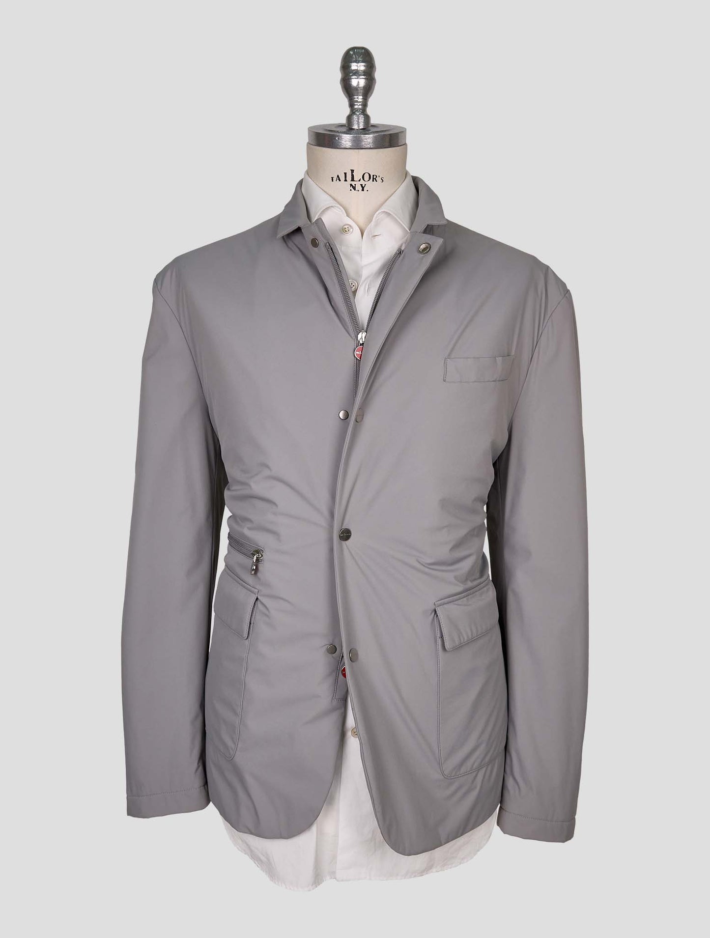 Kiton Gray Pl Viscose Ea Coat