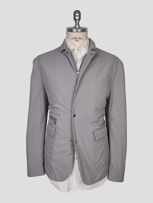 Kiton Gray Pl Viscose Ea Coat