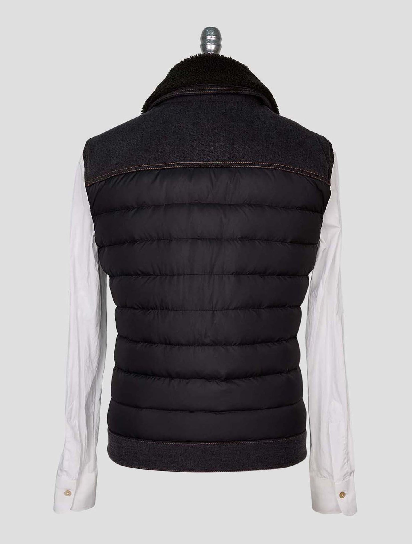 Kiton Gray Cotton Pl Gilet