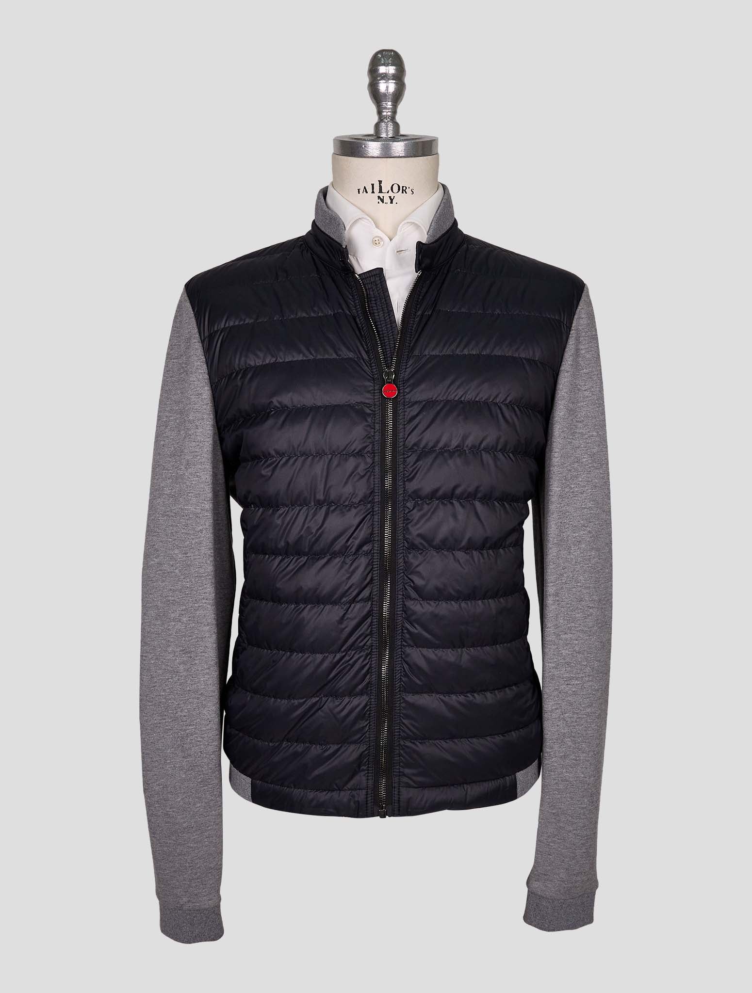 Kiton Gray Cotton Cashmere Coat