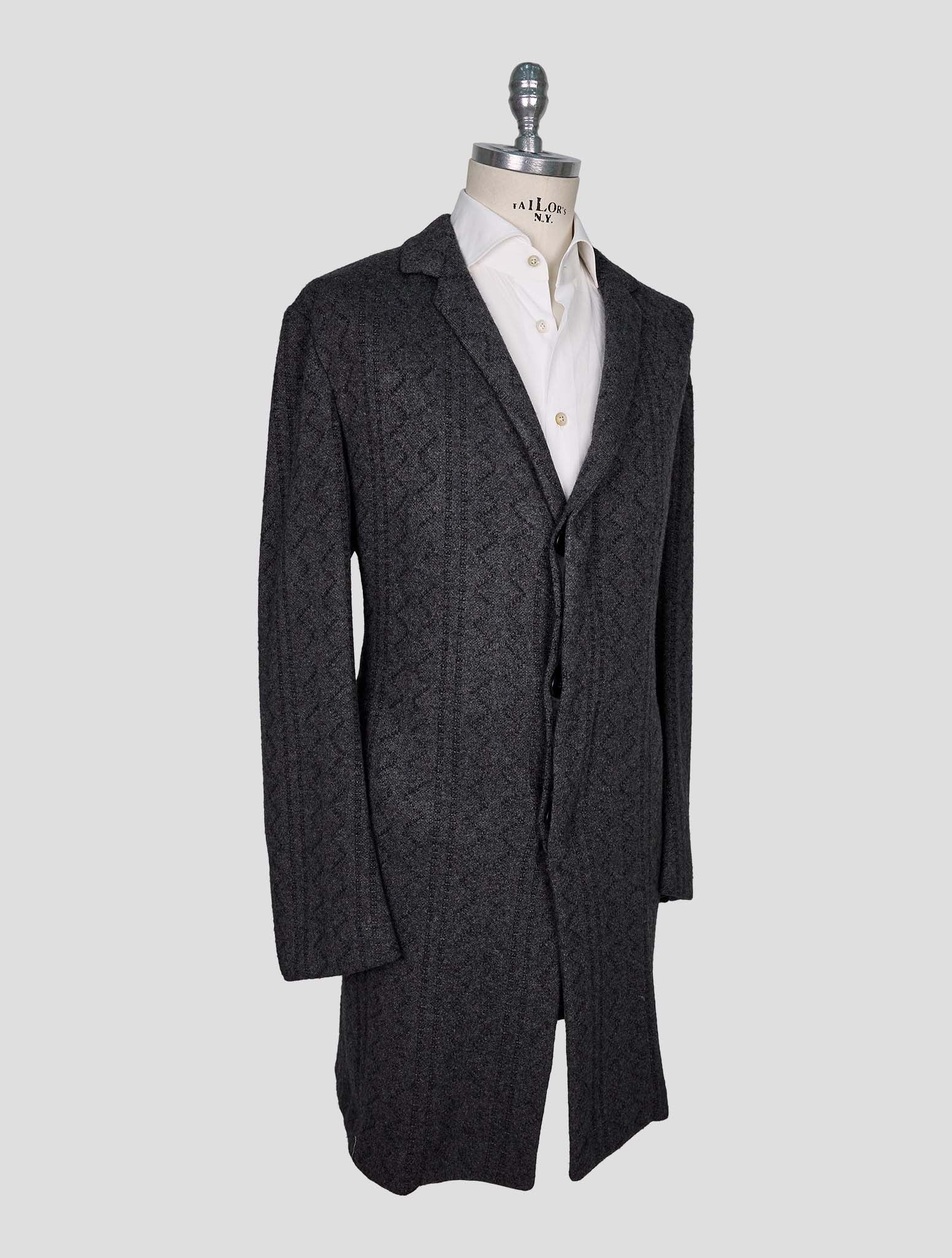 Kiton Knt Gray Cashmere Overcoat