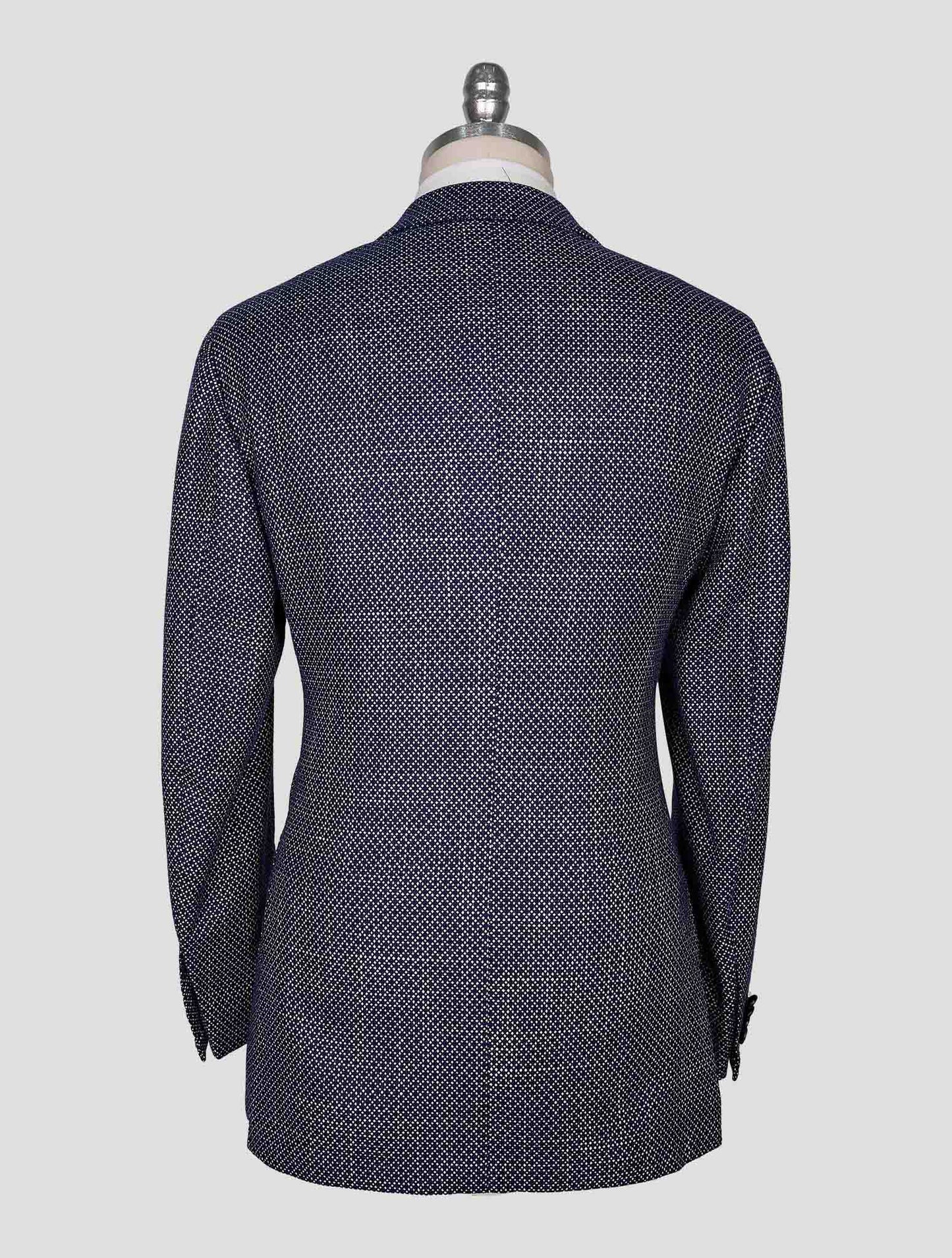 Kiton Blue White Cashmere Silk Blazer