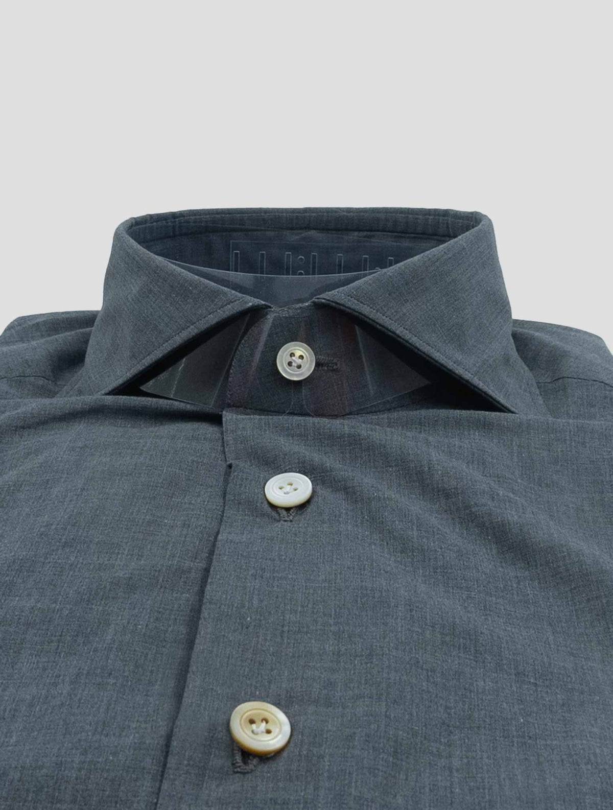 Kiton Gray Cotton Shirt