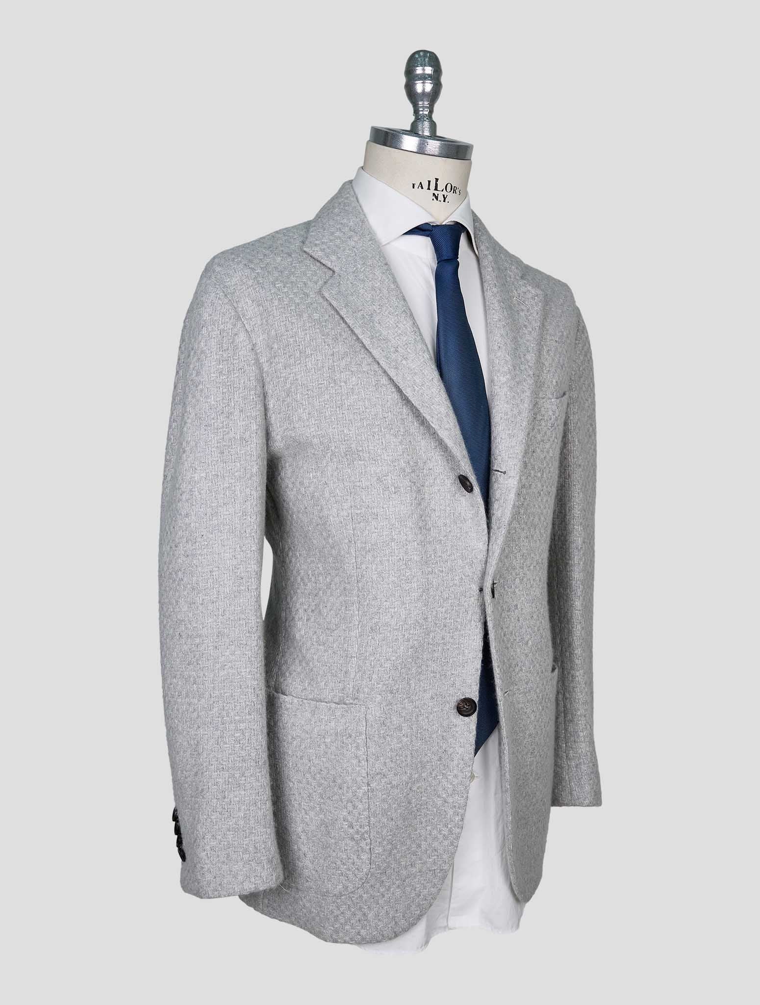 Kiton Gray Cashmere Blazer