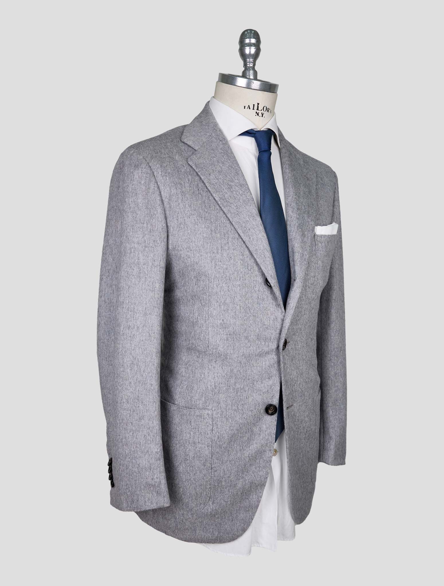 Kiton Gray Cashmere Pa Ea Blazer