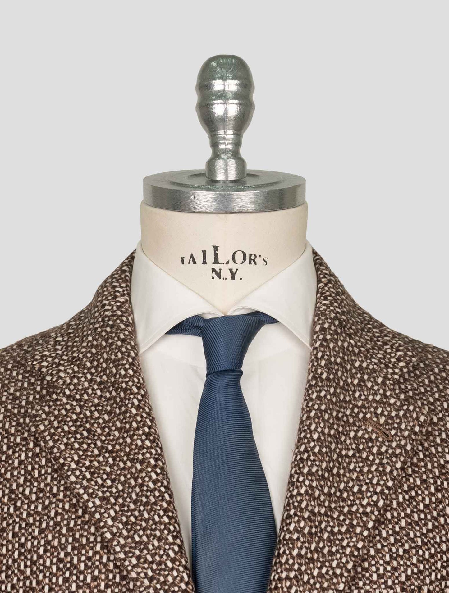 Kiton Brown White Cashmere Blazer