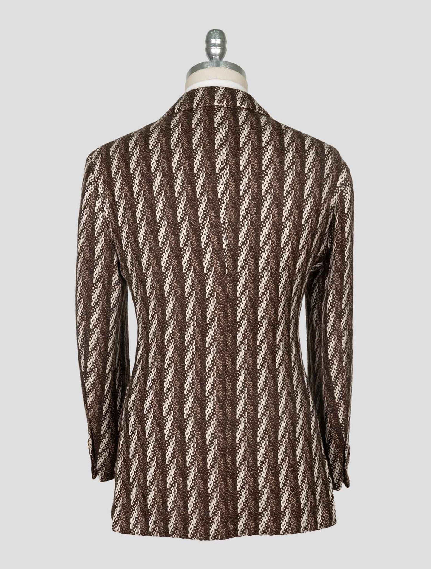 Kiton Brown White Cashmere Blazer