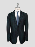 Kiton Green Blue Cashmere Silk Blazer