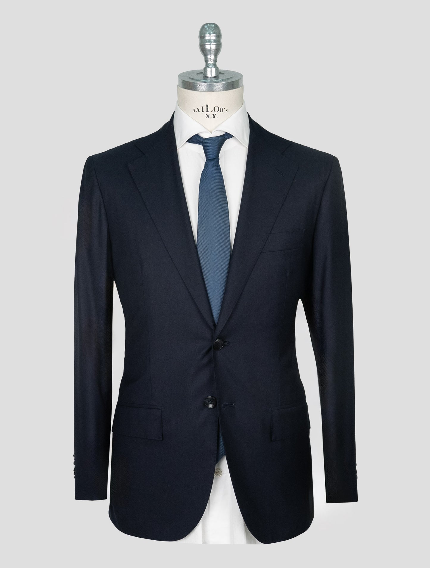 Kiton Blue Virgin Wool 14 Micron Suit