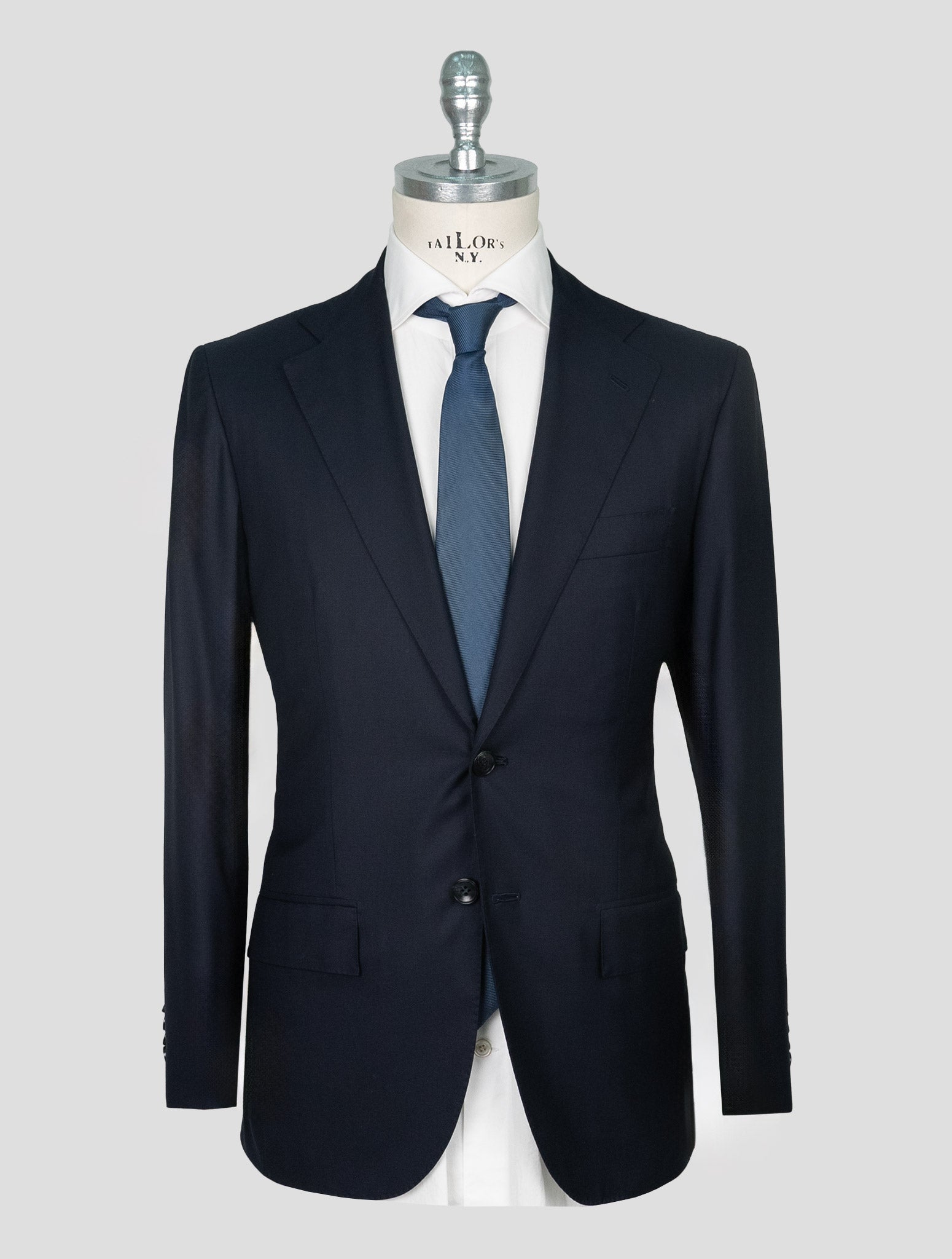 Kiton Blue Virgin Wool 14 Micron Suit
