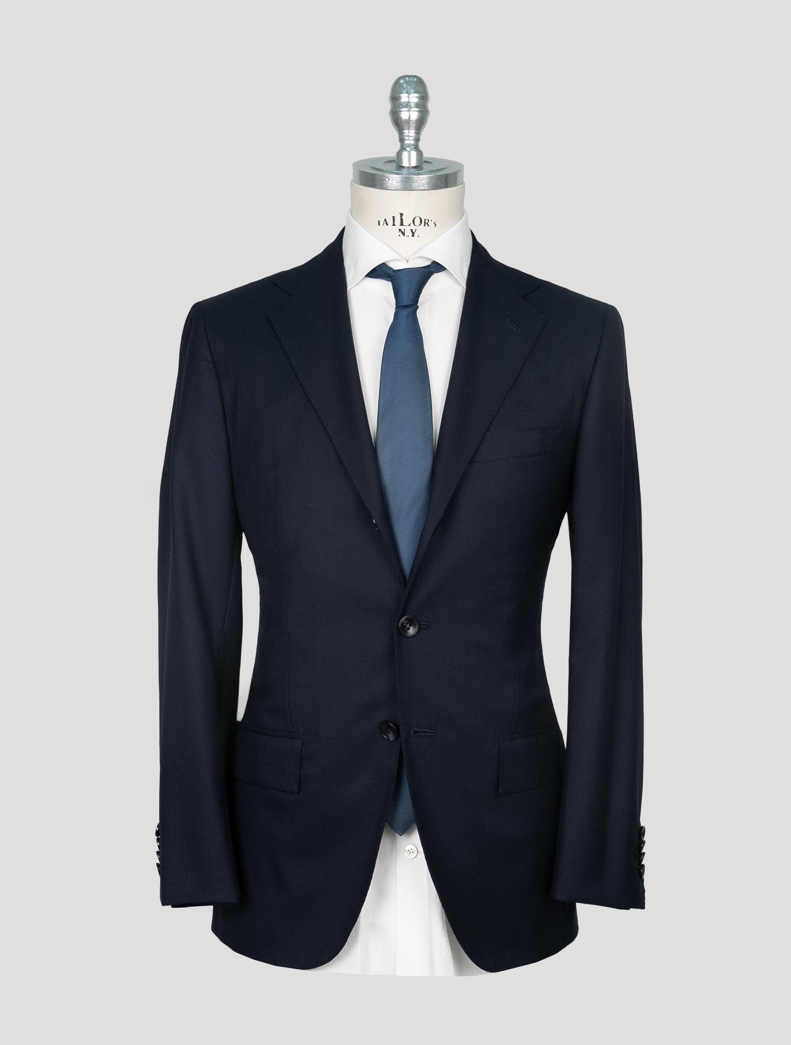 Kiton Blue Wool Suit