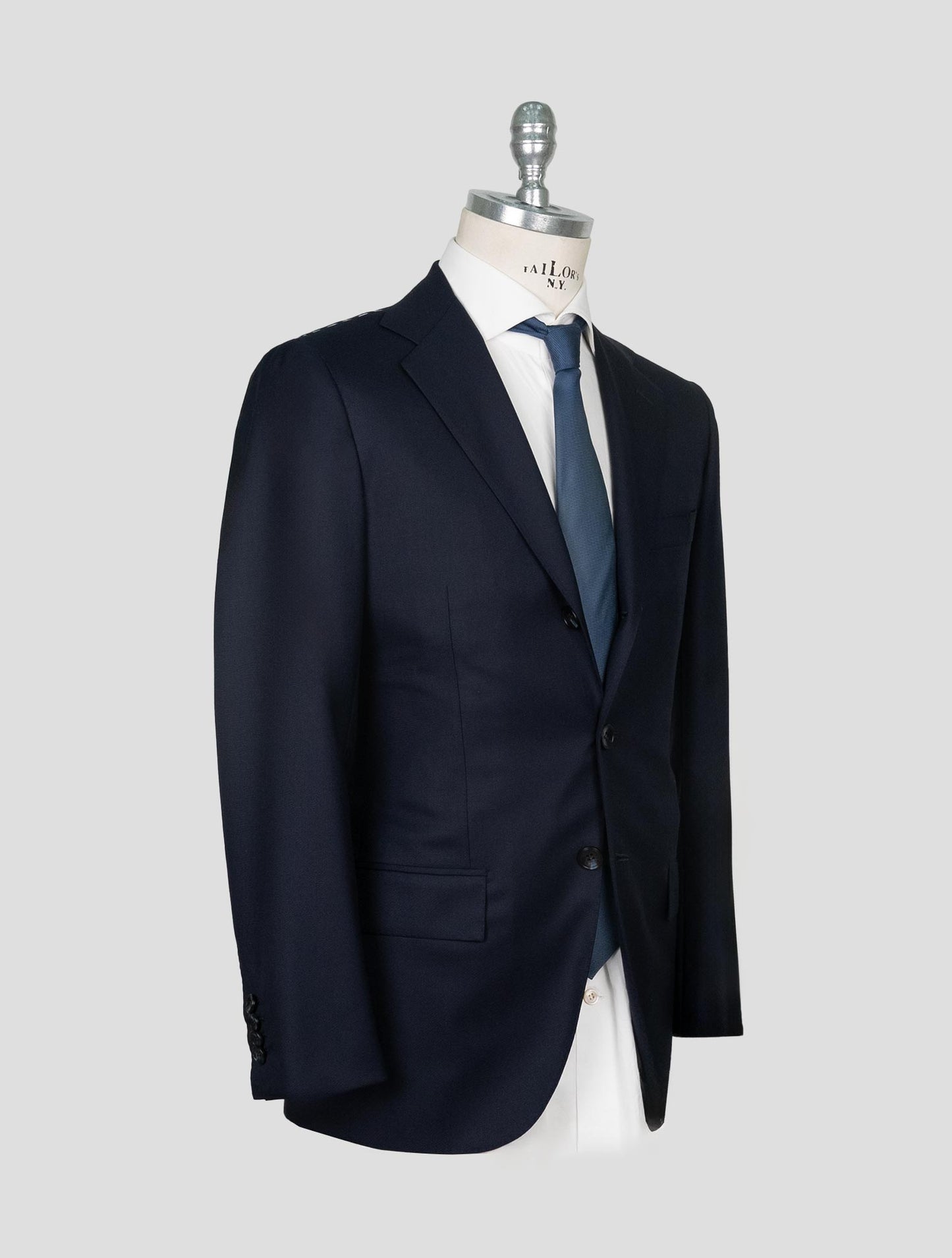 Kiton Blue Wool Suit