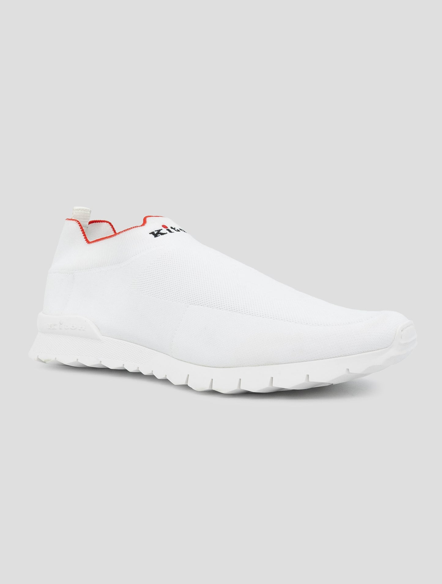 Kiton White Cotton Ea Sneakers