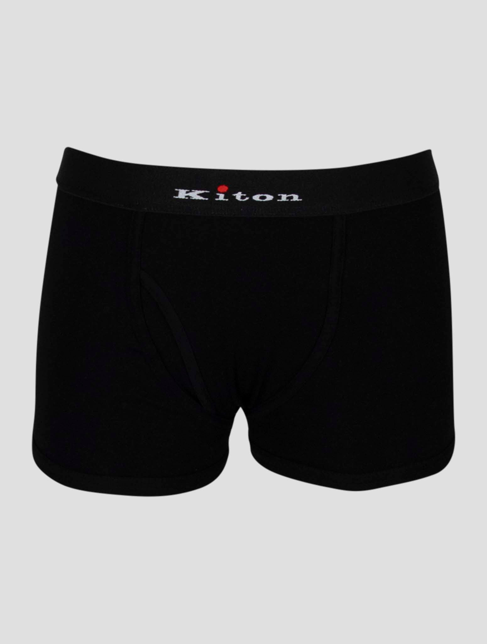 Kiton Black Cotton Ea Boxer