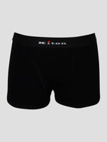 Kiton Black Cotton Ea Boxer