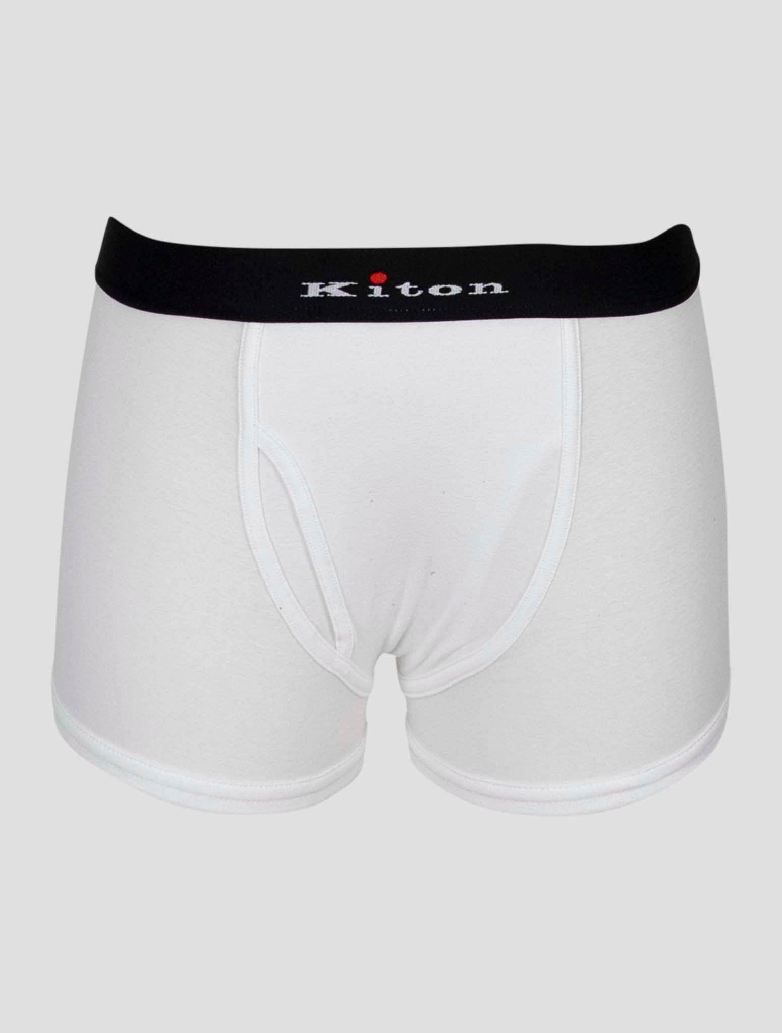 Kiton White Cotton Ea Boxer