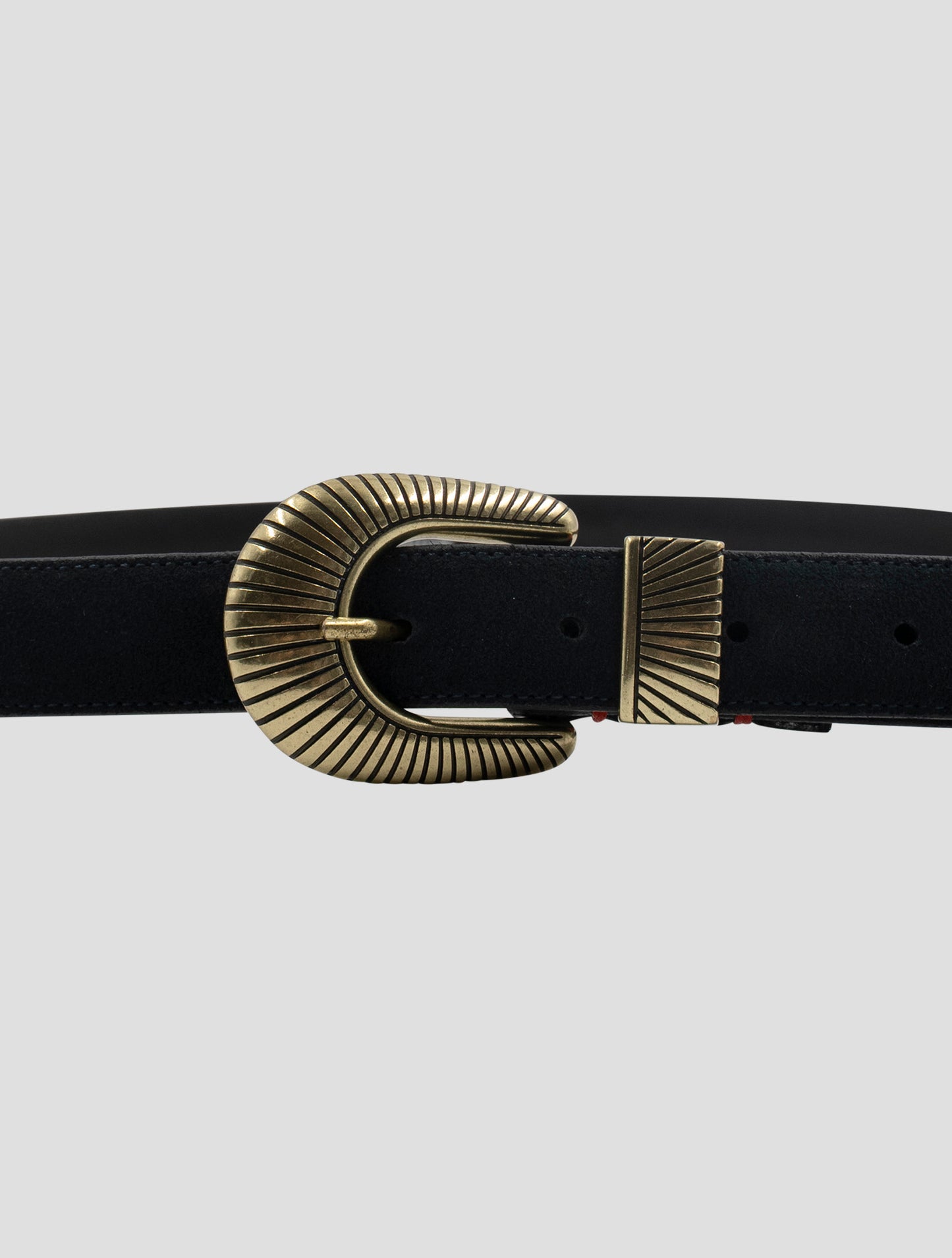 Kiton Blue Leather Suede Belt