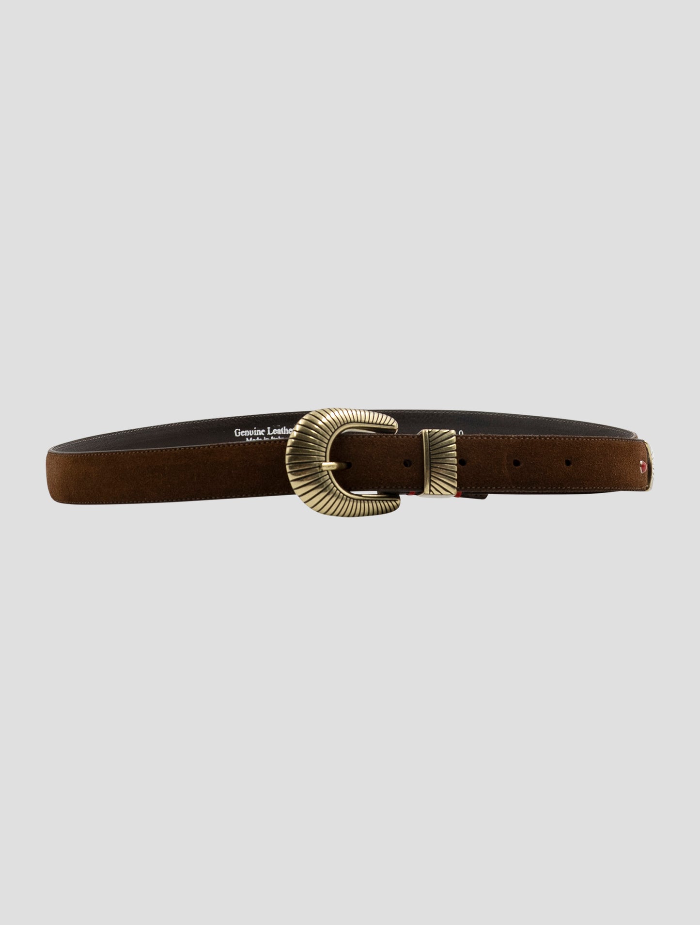 Kiton Brown Leather Suede Belt