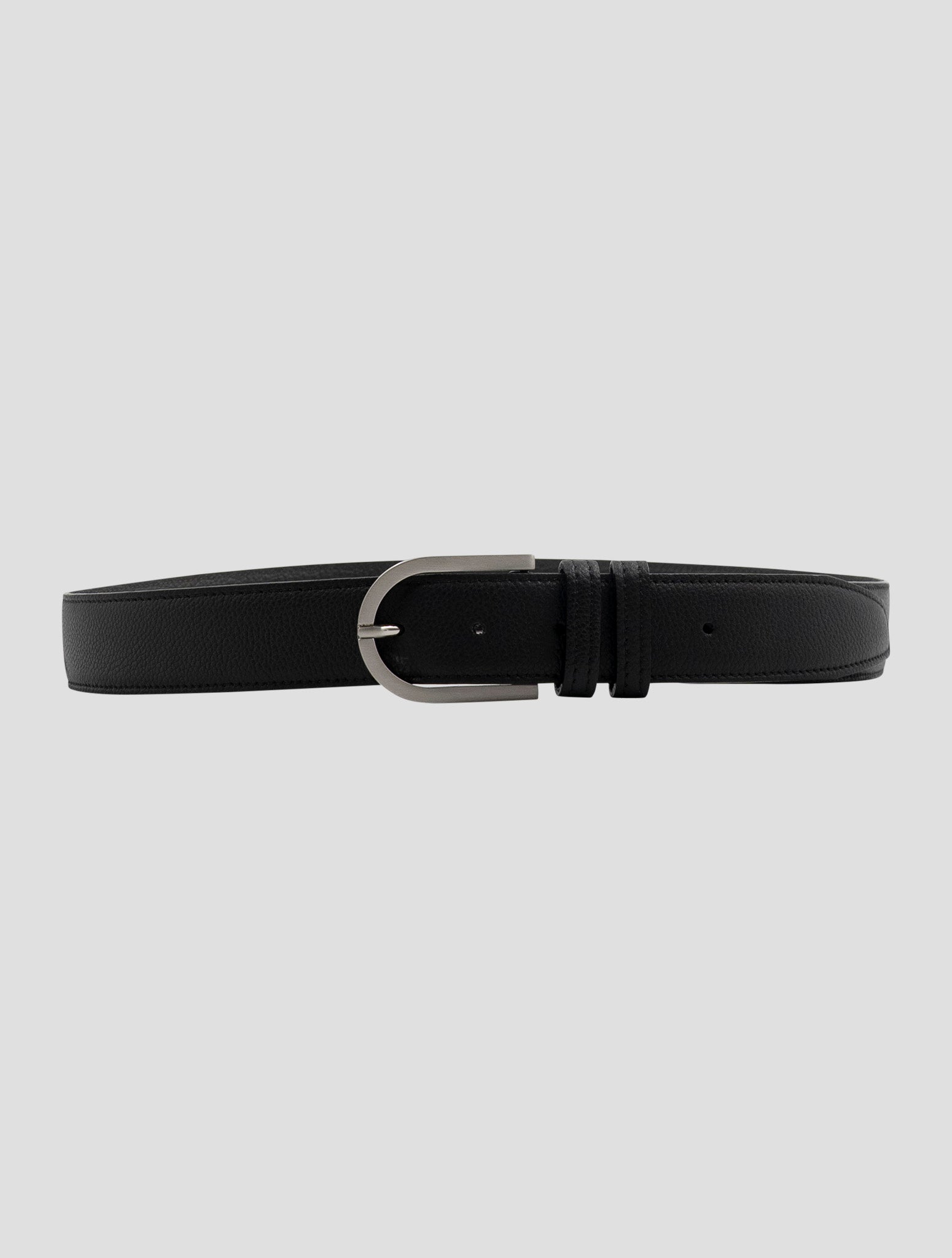 Kiton Black Leather  Belt