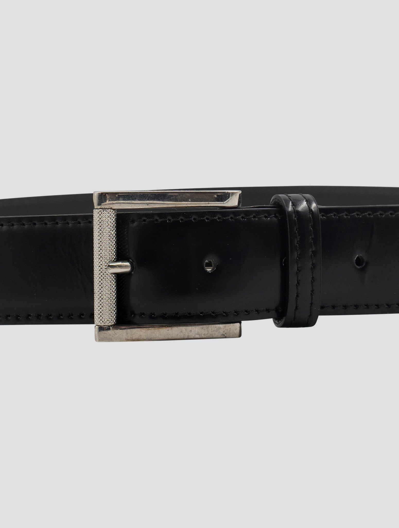 Kiton Black Leather Belt