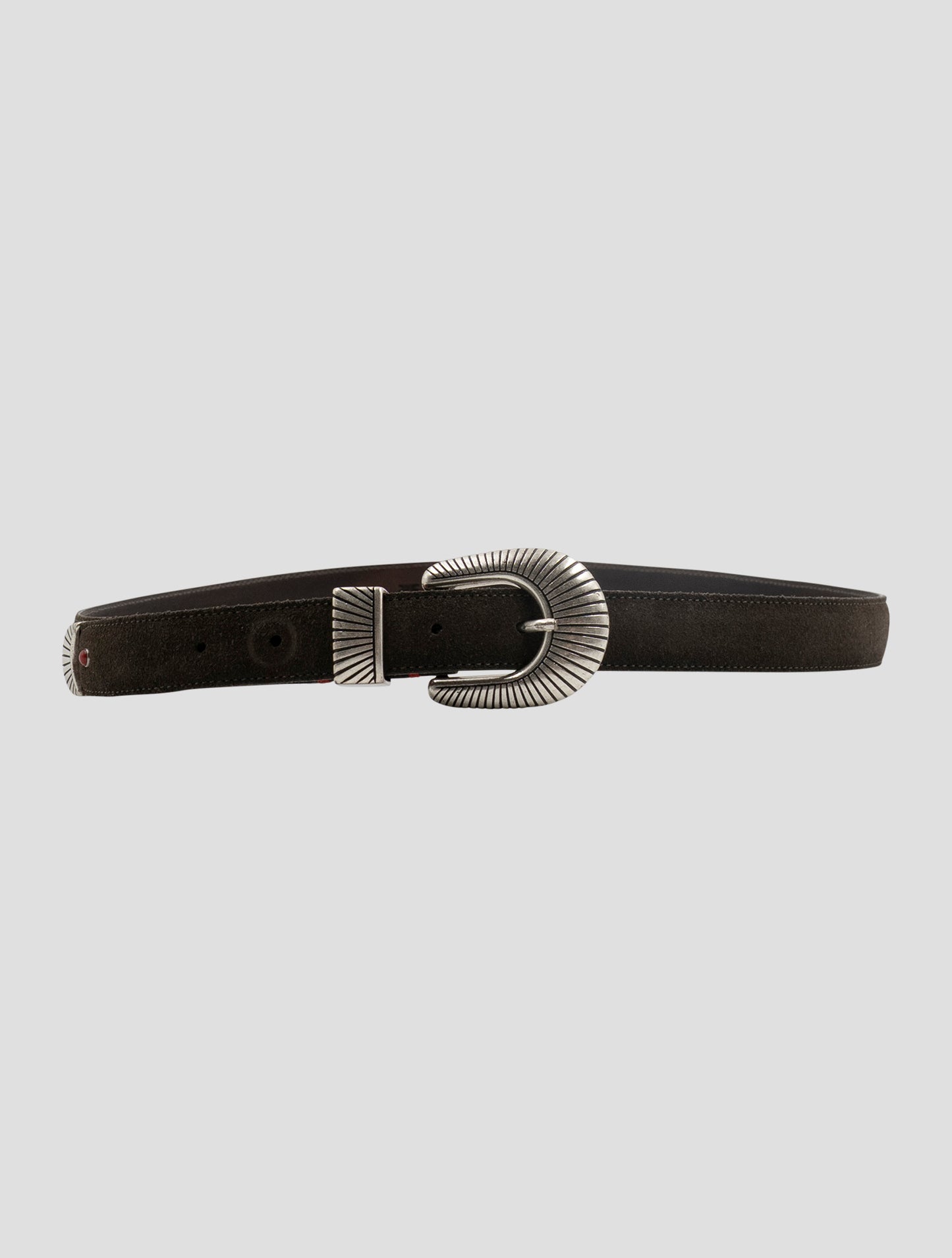 Kiton Brown Leather Suede Belt