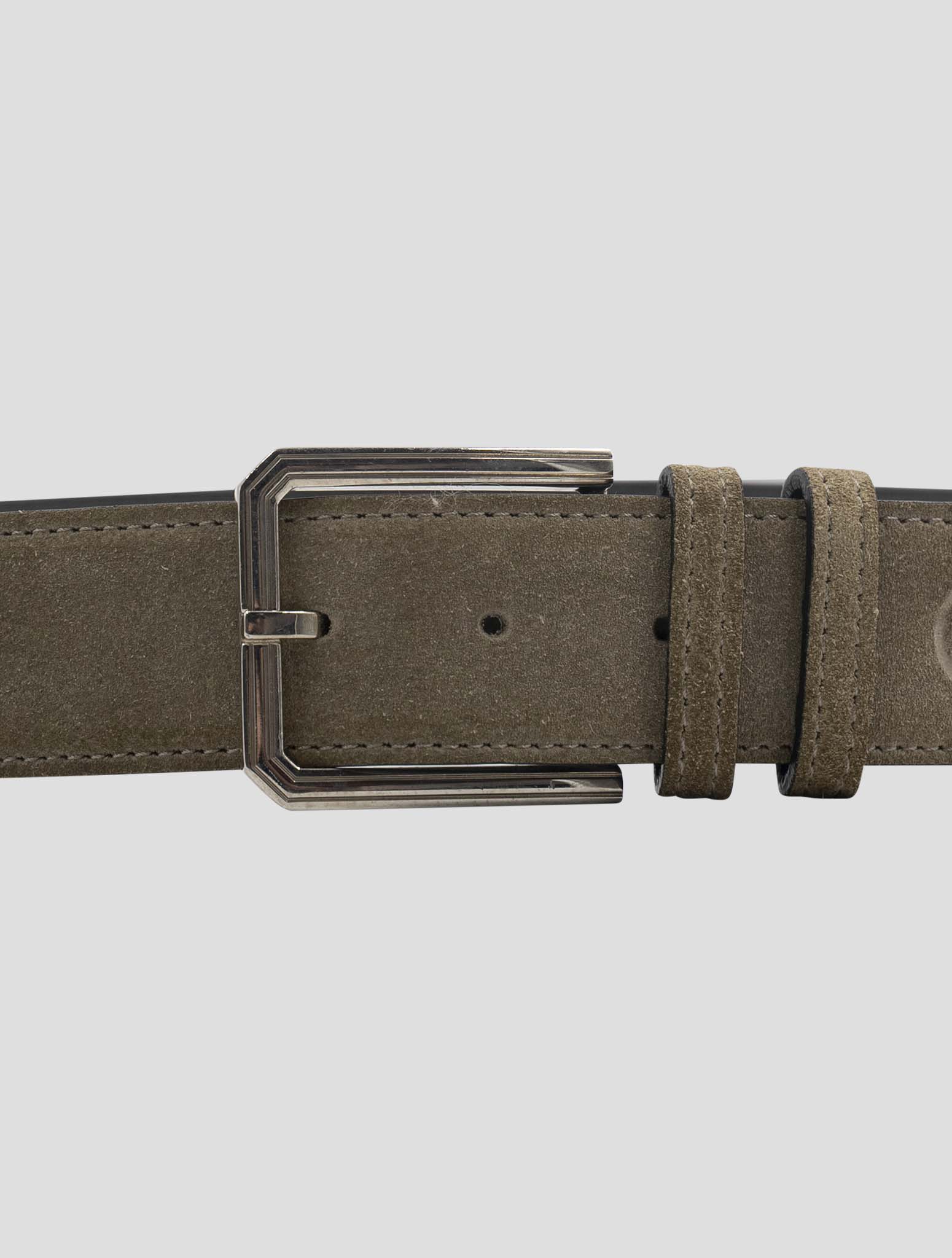 Kiton Beige Leather Suede Belt