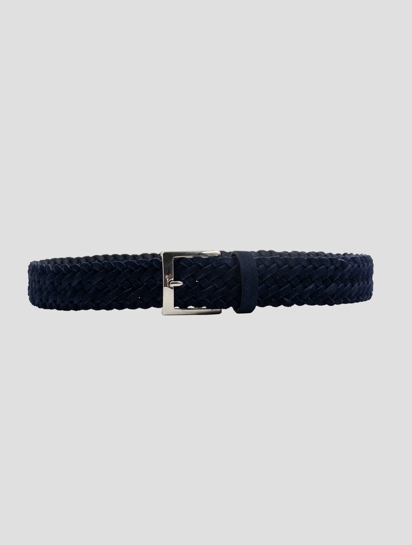 Kiton Blue Leather Suede Belt
