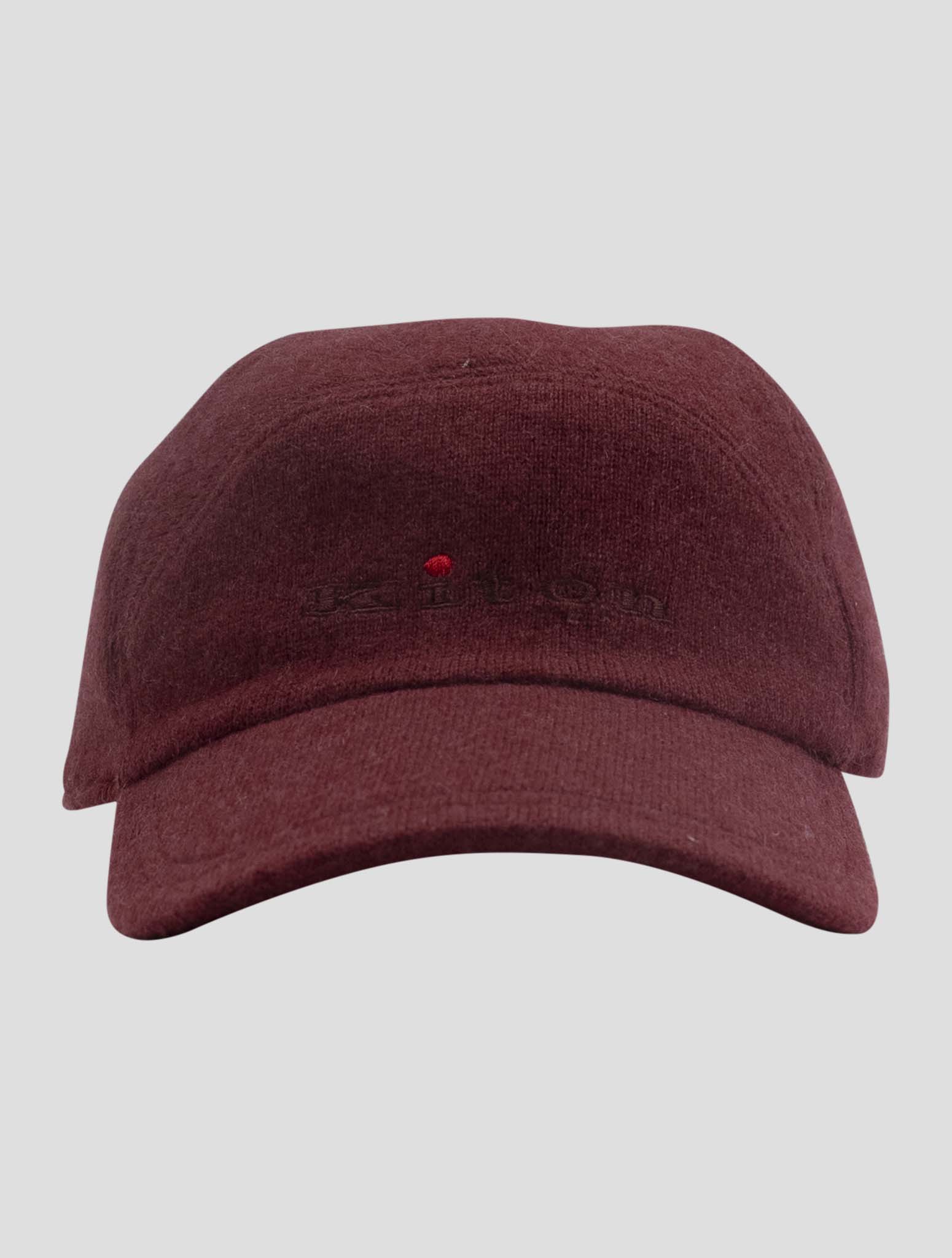 Kiton Burgundy Cashmere Baseball Cap