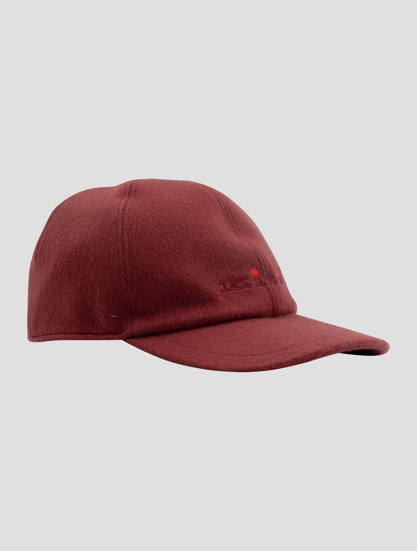 Kiton Burgundy Cashmere Baseball Cap