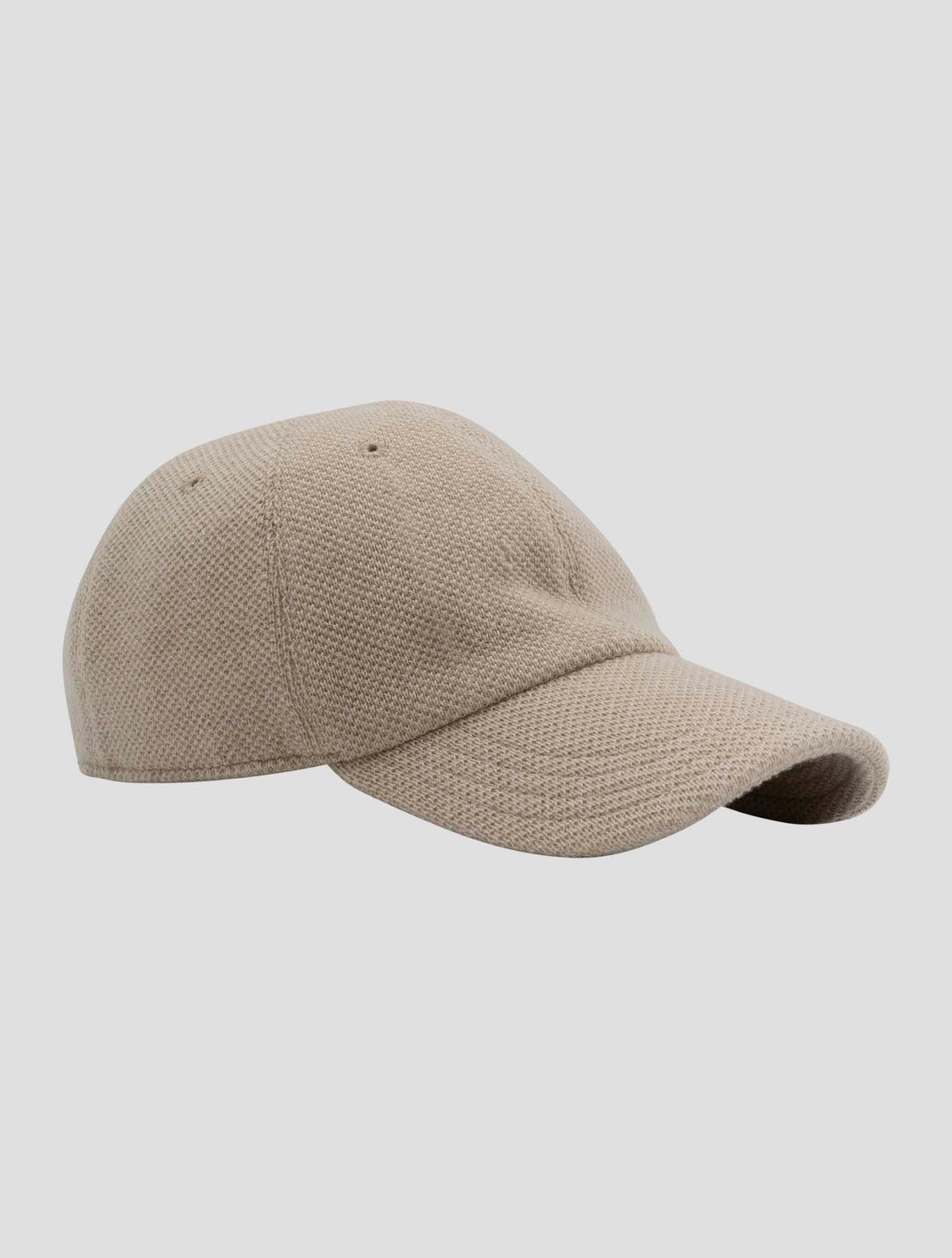 Kiton Beige Cashmere Baseball Cap
