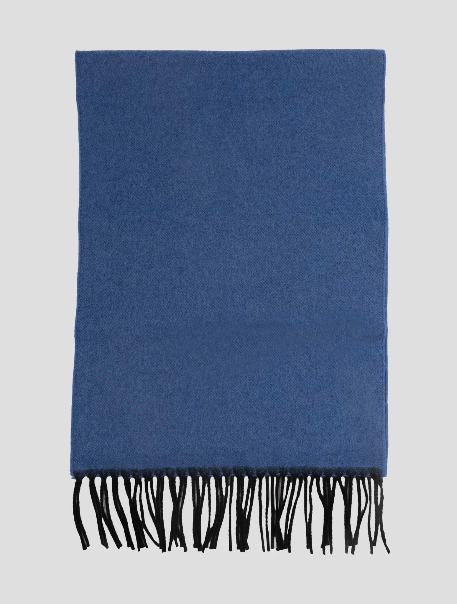 Kiton Blue Cashmere Scarf 35x180