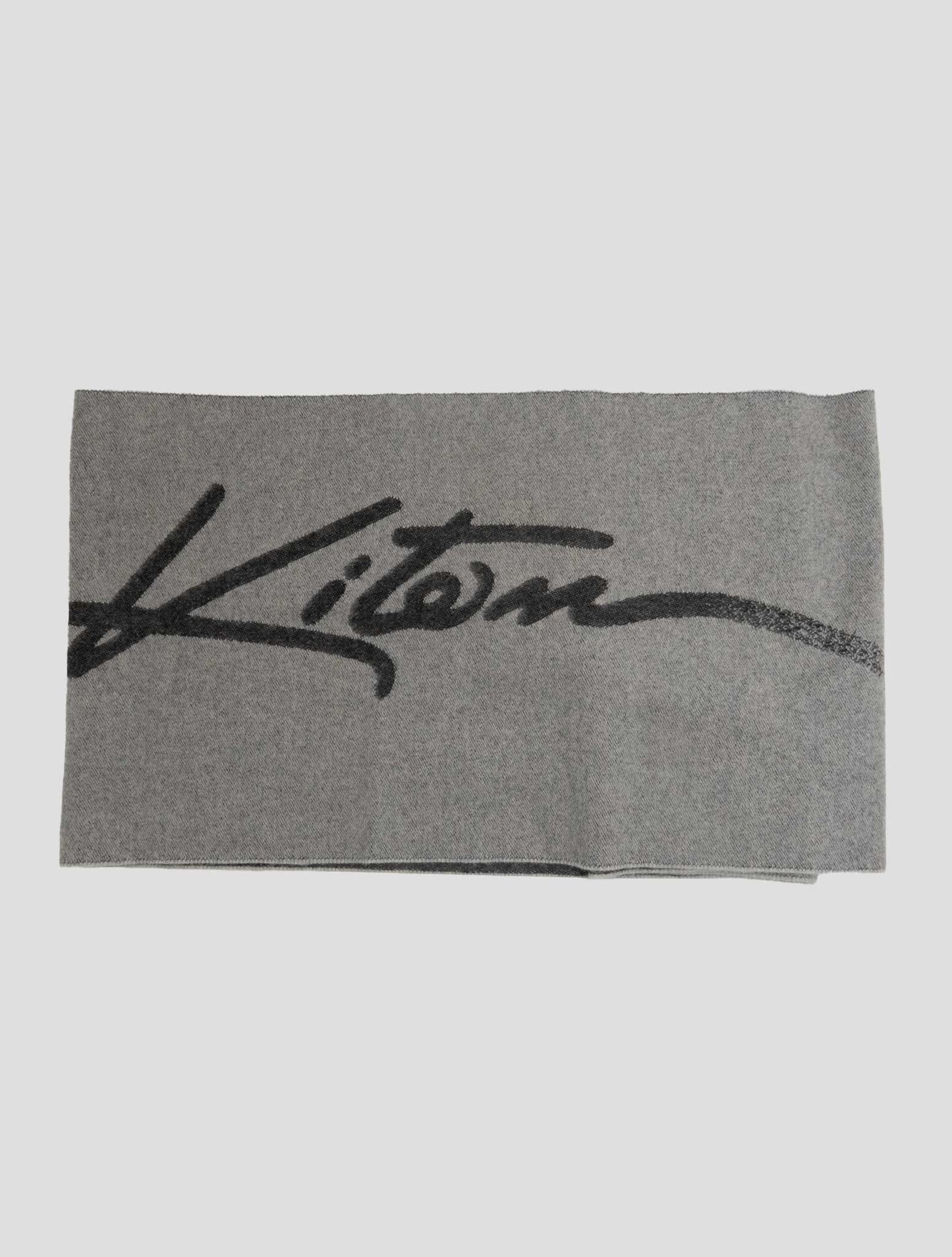 Kiton Gray Cashmere Scarf 35x180