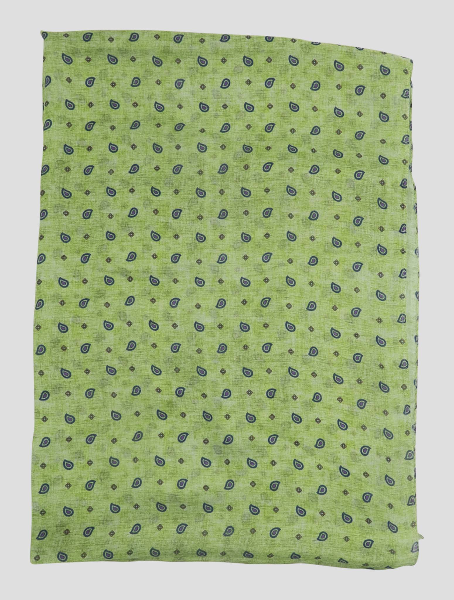Kiton Green Silk Scarf 50x180