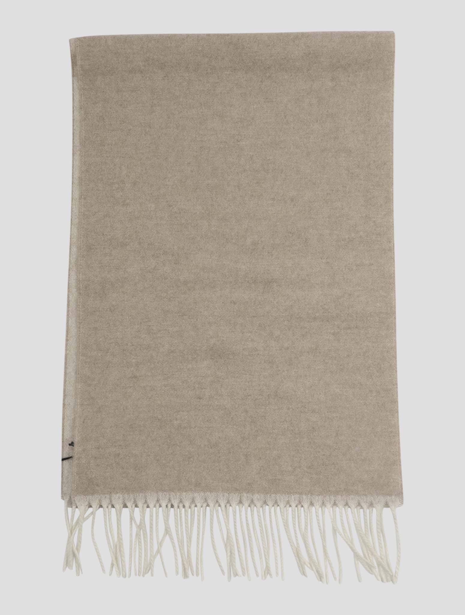 Kiton Beige Cashmere Scarf 35x180