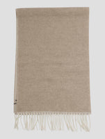 Kiton Beige Cashmere Scarf 35x180